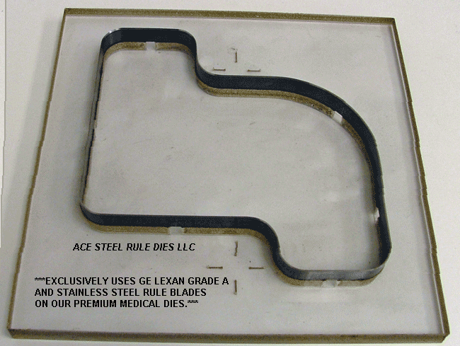 Crystal clear Lexan medical die board